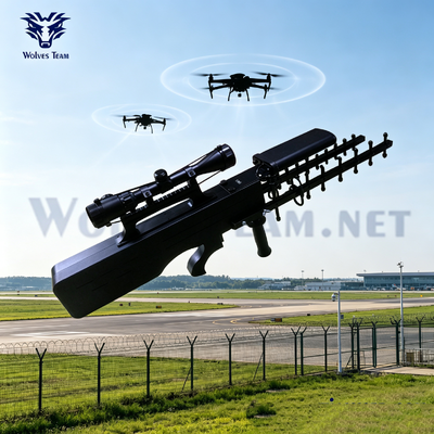High Quality Portable Anti‑Drone RF Suppression Gun Up To 500‑Metre Effective Coverage For Armed Forces or Law Enforcement