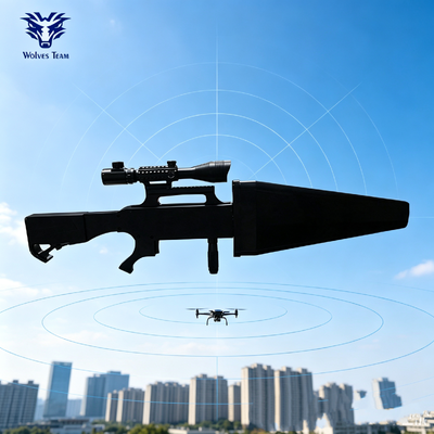 Outdoor IP55 Gun Types Anti Drone Jammer Device For Armed Forces Or Law Enforcement