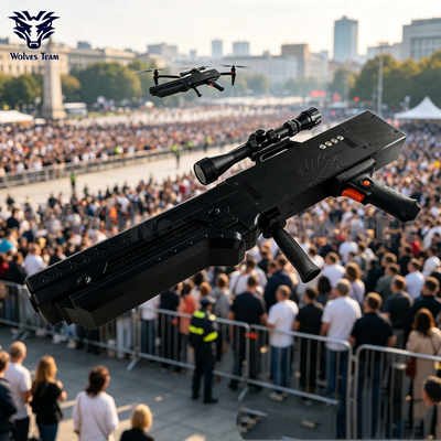 Law Enforcement Grade Gun-Type Jammer Stable Long Jamming Range And Built-In 1-Hour Battery