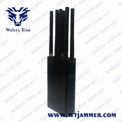 8 Antenna Wireless 30m 8W Handheld Signal Jammer