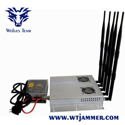 GSM CDMA 3G WIFI 5 Antenna 60m 25W Indoor Signal Jammer