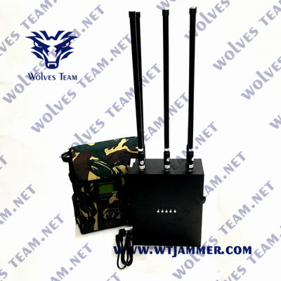Internal Battery 6 Bands 80W Electronic Backpack 2G 3G 4G Signal Jammer