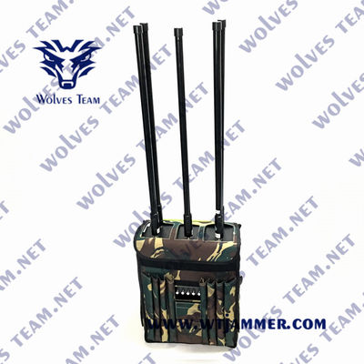 Cell Phone Signal Blocker Backpack 90W GPS WIFI 5.8G Drone Signal Jammer