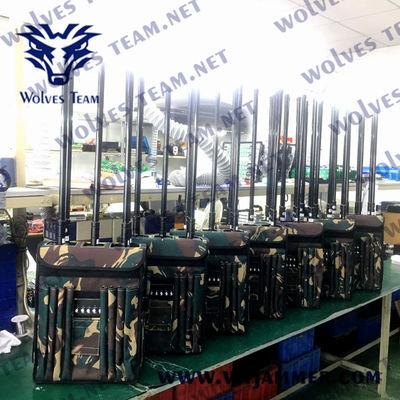 Adjustable Power Manpack RF Jammer 200 Meters 4G 5G Cell Phone EOD