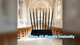 40W 8 Adjustable Bands Desktop Signal Jammer Wireless Cell Phone Signal Blocker for Church Worship A