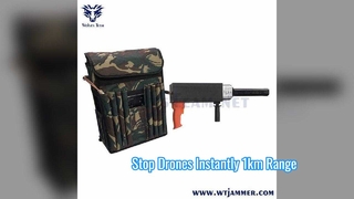 Backpack Portable Gun Type Jammer IP55 Outdoor Rated Long Coverage Distance
