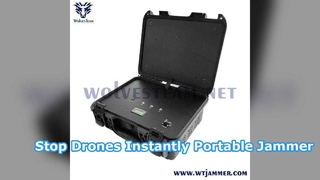 Lightweight Portable 3‑Channel Anti‑Drone Signal Suppression Device Built‑in Rechargeable Battery Fo
