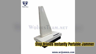 Shield‑Style Drone Jammer With Battery Customizable Frequency And Power Portable Handheld Design