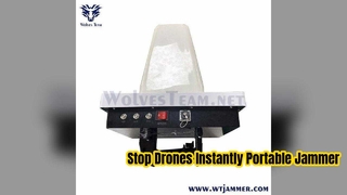Shield‑Style Drone Jammer With Battery Customizable Frequency And Power Portable Handheld Design