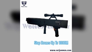 40W Gun-Type Drone Signal Jammer Handheld Anti UAV Blocker With Long Jamming Range