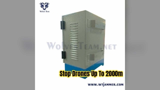 Outdoor Waterproof High Power 500W 5 Bands Wifi Bluetooth GPS Drone WiFi Signal Jammer for Border 